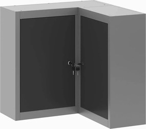 vidaXL Szerszám szekrény polcokkal Fekete és Szürke 55 x 55 x 55 cm
