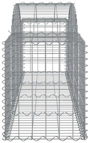 vidaXL 25 db íves horganyzott vas gabion kosár 200x50x60/80 cm