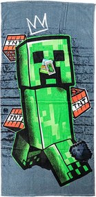 Minecraft Metro Art Creeper fürdőlepedő, strand törölköző 70x140cm
