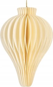 Bézs papír karácsonyi dekoráció Harmonic VII 10 cm