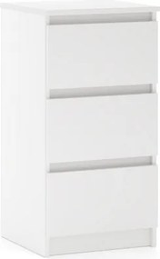 SIMPLE éjjeliszekrény 40 cm 3 fiók matt fehér