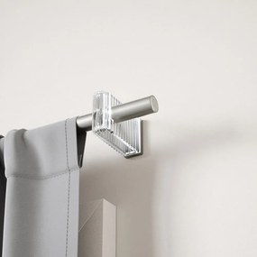 Matt ezüstszínű acél bővíthető függönykarnis 107 - 305 cm Flute – Umbra