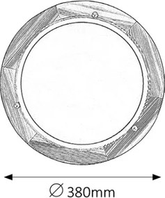 Brilagi - Mennyezeti lámpa ORBIS 2xE27/60W/230V átm. 38 cm fenyő