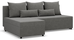 Nobu sarokkanapé, fonott, univerzális oldal, fekete