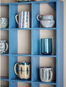 Kék többszintes újrahasznosított fa fali polc 70 cm Bekka – Bloomingville