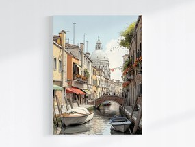 Vászonkép Canvas Város Olaszország Velence Csatorna Híd Utca 75x100