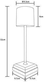 Globo 58487B - LED érintésvezérelt tölthető asztali lámpa DIXON 1,5W/5V 2200 mAh fekete