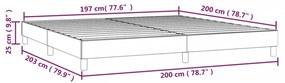 fekete szövet ágykeret matrac nélkül 200 x 200 cm