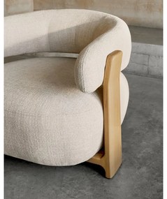 Bézs zsenília fotel Granite – Kave Home