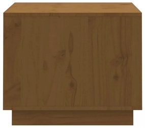 mézbarna tömör fenyőfa dohányzóasztal 120 x 50 x 40,5 cm