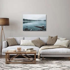 Kép - jeges északi tó (üvegen) (70x50 cm)