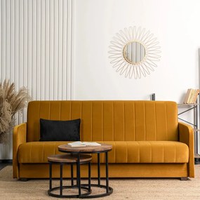 Zestaw 2x Sofa PORTO Musztardowa