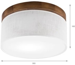 Brilagi - LED Mennyezeti lámpa BELLADONNA 1xE27/15W/230V átm. 30 cm fehér/tölgy cseresznye