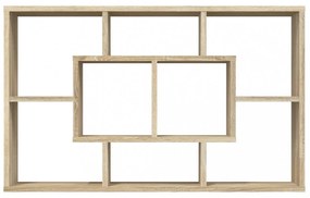 sonoma tölgy szerelt fa fali polc 85 x 16 x 52,5 cm