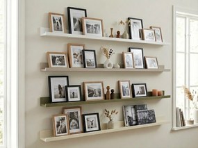 Fali polc képekhez FOTOPLANK 120 cm, krémszínű