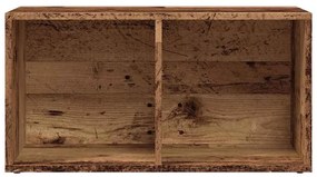 LP antik fa színű szerelt fa tárolódoboz 69,5 x 34 x 36 cm