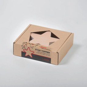 Large csillag csúcsdísz fából, dekorációs karácsonyfára - Spira