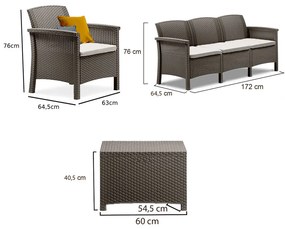 Venus 5 személyes kerti bútor garnitúra