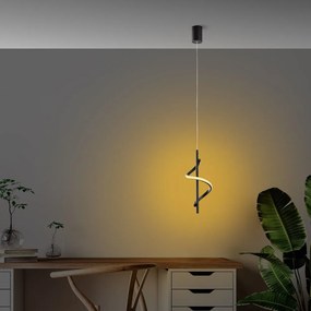 Fekete LED függőlámpa ø 16 cm Likma – Opviq lights