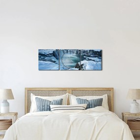 Kép - Istenek vízesése, Izland (órával) (90x30 cm)