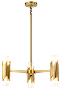 Elstead MARVELE6-AB-OPAL - MARVELE rúdon csillár 6xE14/40W/230V arany