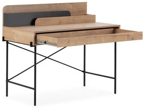 Tölgyfa szekreter típusú íróasztal 60x113 cm Lila – Marckeric