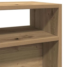kézműves tölgy színű szerelt fa dohányzóasztal 105x30x80 cm
