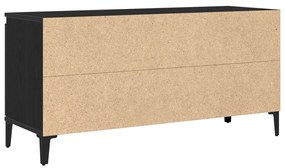 TV Szekrény Fekete Tölgy 102x35x50 cm Műanyag Fa