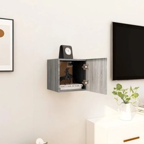 szürke sonoma színű fali TV-szekrény 30,5 x 30 x 30 cm