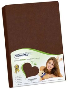 Bellatex Jersey lepedő sötétbarna