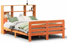 vidaXL viaszbarna tömör fenyőfa ágy matrac nélkül 160 x 200 cm