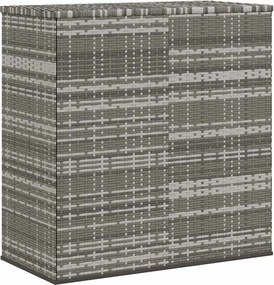 Szürke Polyrattan Kerti Párnatartó Doboz 100 X 49 X 103,5 Cm