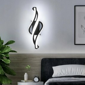 Scienna Fekete Led Falikar 6000K Kreatív Modern Nappali Lámpa 22W