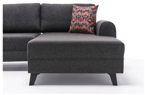 Antracitszürke sarokkanapé (U alakú) Belen – Balcab Home