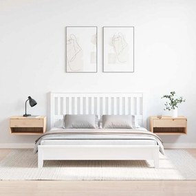 Éjjeli asztal 2 pcs Barna 50 x 32.5 x 24 cm Tömör fenyőfa