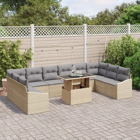 Kerti Sofa Szett 11-es szett Bézs és Szürke