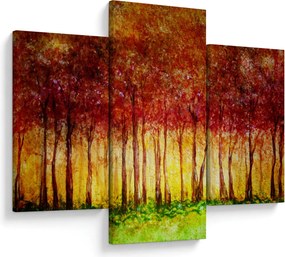 Kép - Lombhullató erdő festménye (90x60 cm)