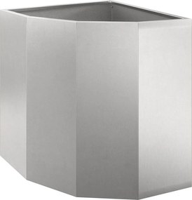 vidaXL Sarok Virágtartó Ezüst 45 x 45 x 50 cm Rozsdamentes acél