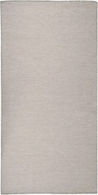 vidaXL világosszürke lapos szövésű kültéri szőnyeg 100 x 200 cm