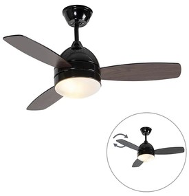 Mennyezeti ventilátor fekete fa mintával 96 cm távirányítóval - Rotar