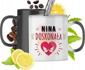 Mágikus Bögre Nina Fekete Matt Nyomtatott Fotóval 330ml