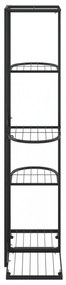 fekete 5 szintes acél virágtartó állvány 43 x 22 x 98 cm