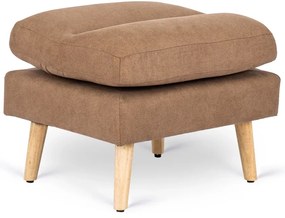 Kényelmes Fotel Barna Színben Lábtartóval. HENRY