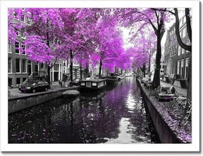 Poszterek keretben 40x30 Holland tájkép Folyó Amszterdamban