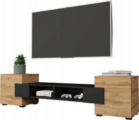 Komodee Rtv szekrény Torino Fekete tölgy Wotan Álló Függő Nappali