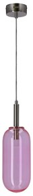 Lila LED függőlámpa üveg búrával ø 13 cm Fiuggi – Candellux Lighting