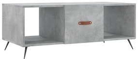 Betonszürke szerelt fa dohányzóasztal 102 x 50 x 40 cm