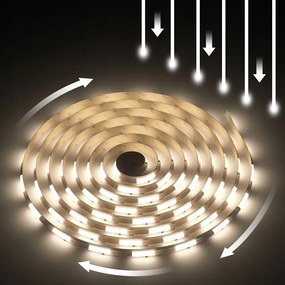 Digitális Led szalag Cob Wled WS2811 áramló Semleges Fehér 360 LED/m 24V 5m
