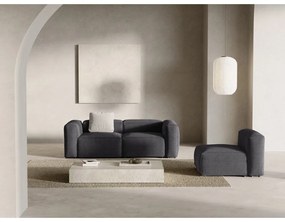 Sötétszürke kordbársony kanapé 224 cm Bergano – Cosmopolitan Design