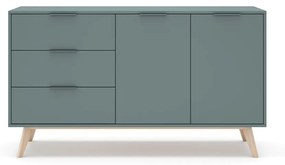 Szürkészöld komód 140x81x40 cm Pisco – Marckeric